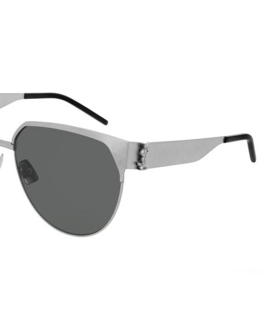 Saint Laurent Metallic Logo Sunglasses