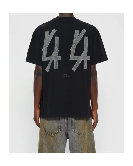 44 Label Group Black Back Logo T-Shirt for men