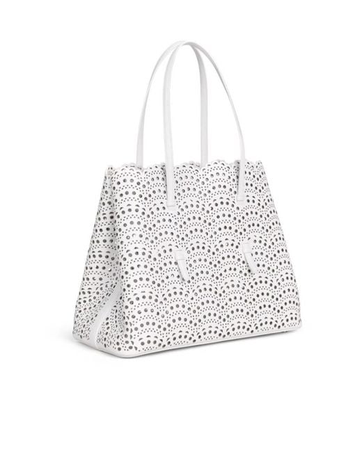 Alaïa White Mina 37 Bag
