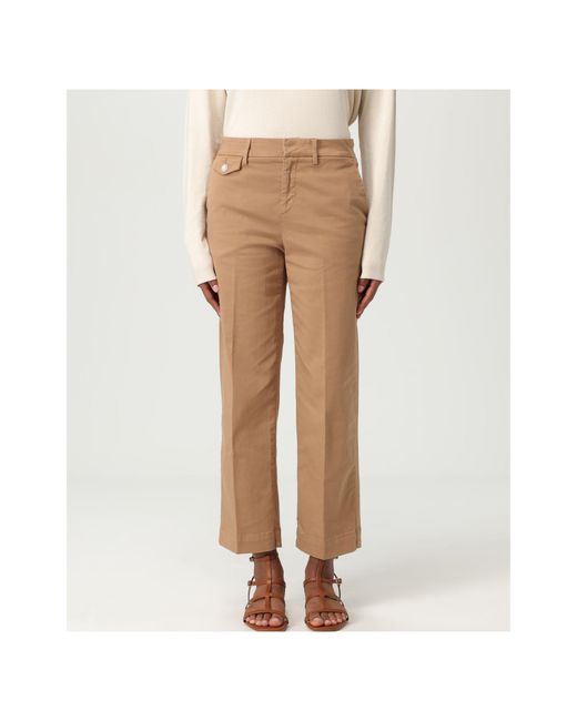 Liu Jo Brown Logo Plaque Cropped Trousers