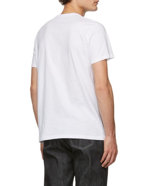 McQueen White Logo Embroidered T-Shirt for men