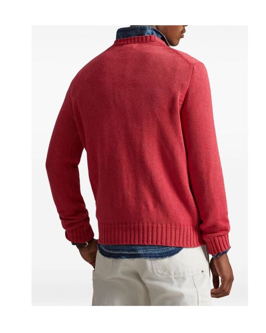 Polo Ralph Lauren Red The Iconic Flag Jumper for men
