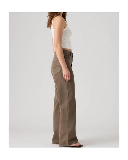 Levi's Gray Loose Boot Washed Jeans