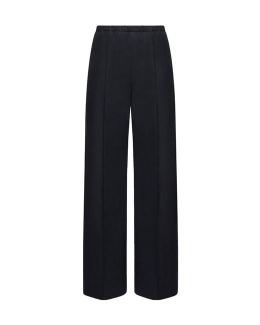 Moncler Blue Pleated Wide Leg Trousers