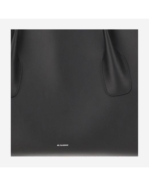 Jil Sander Black Medium Voyage Drawstring Shoulder Bag