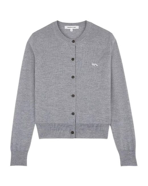 Maison Kitsuné Blue Maison Kitsuné Baby Fox Patch Regular Cardigan