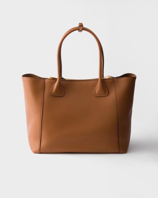 Prada Brown Large Leather Tote Bag