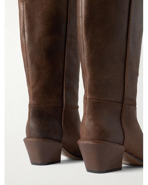Paris Texas Brown Leather Cowboy Boots