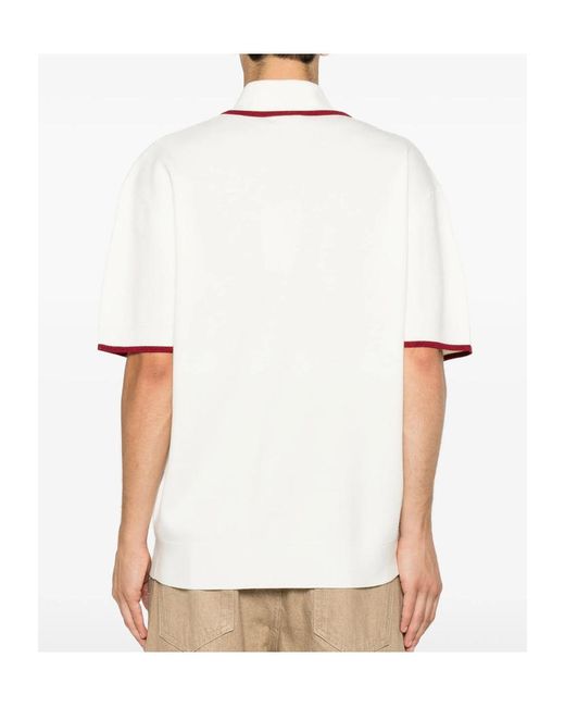 Drole de Monsieur White Short-Sleeved Polo Shirt for men