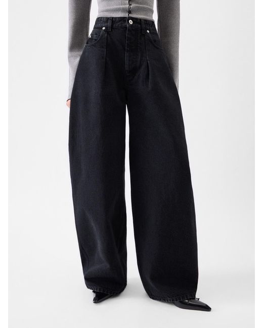 Jacquemus Black High Rise Curved Leg Jeans