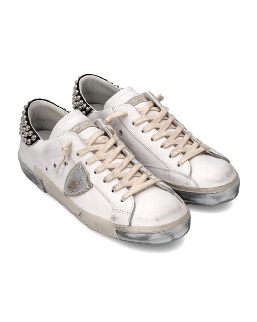 Philippe Model White Prsx Tennis Low-Cut Casual Shoes for men
