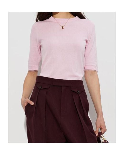 Fabiana Filippi Pink Short-Sleeved Knitwear