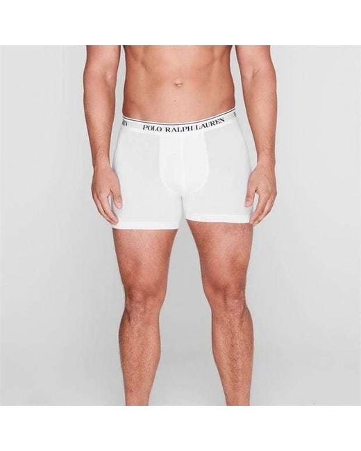 Polo Ralph Lauren White Three-Pack Of Logo Boxer Briefs for men