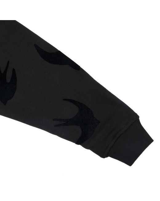 McQ Alexander McQueen Black Logo Long-Sleeved Dress