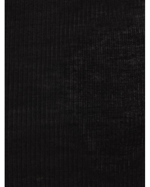 Rick Owens Black Semi Sheer Knitted Top