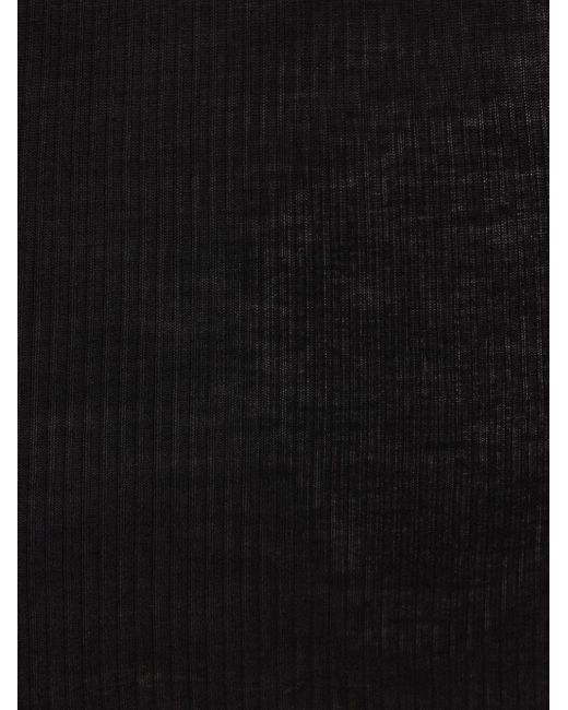 Rick Owens Black Semi Sheer Knitted Top