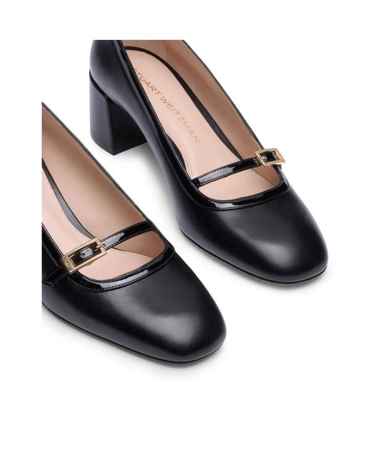 Stuart Weitzman Black Georgie Pump 50