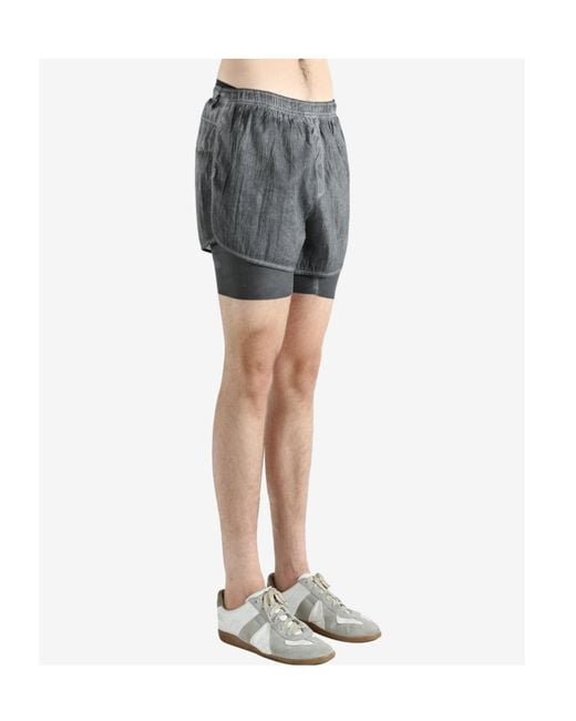 Satisfy Gray Rippy 3 Layered Shorts for men
