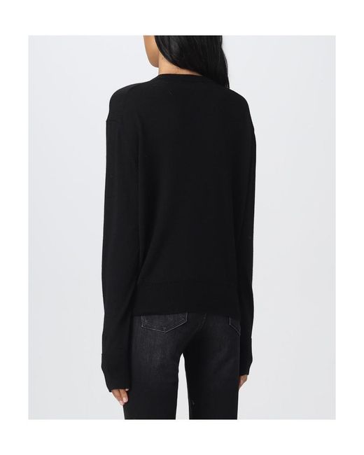 Moschino Black Logo Round-Neck Sweater