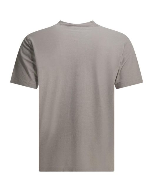 Stone Island Gray Logo Patch Crewneck T-Shirt for men