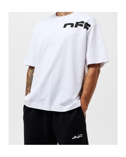 Off-White c/o Virgil Abloh White Logo Crew Neck T-Shirt for men