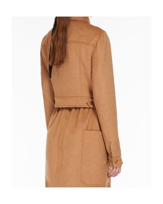 Max Mara Brown Cropped Fitted Jacket