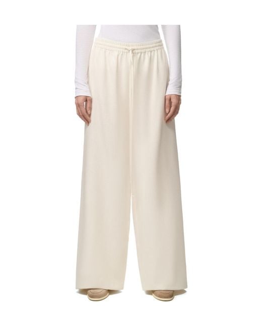Ermanno Scervino White Wide-Leg Casual Trousers