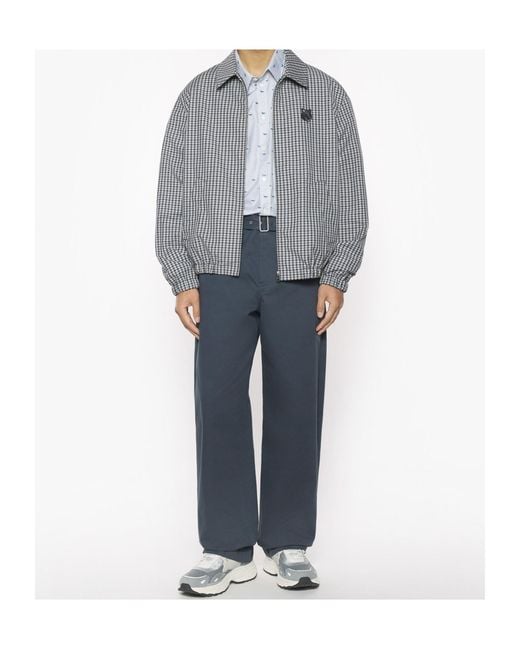 Maison Kitsuné Gray Maison Kitsuné Fox-Head Patch Zipped Jacket