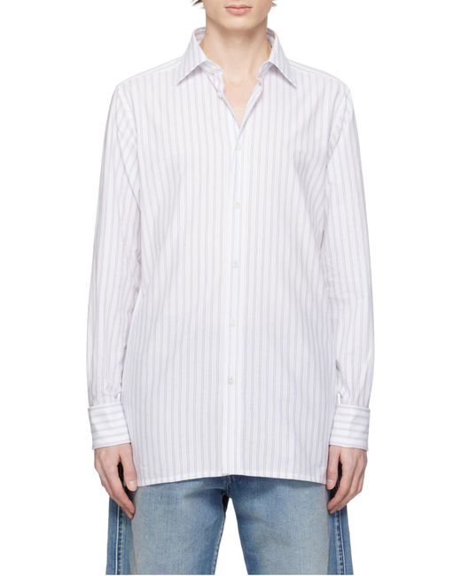 Maison Margiela White Striped Shirt for men
