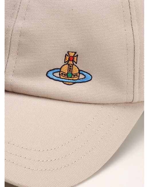 Vivienne Westwood Natural Orb Embroidered Baseball Cap for men