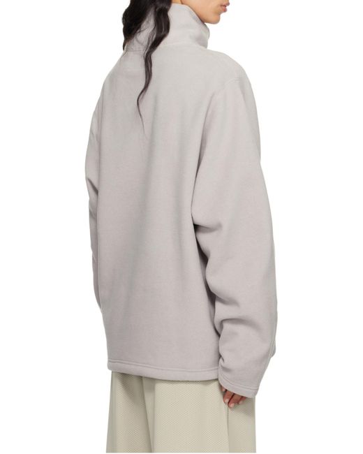 MM6 MAISON MARGIELA X SALOMON Gray Drawstring Fleece Long-Sleeved T-Shirt