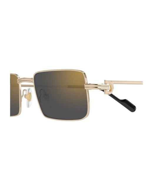 Cartier White Rectangular Frame Sunglasses for men
