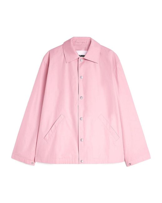 Jil Sander Pink Button Logo Shirt Jacket for men