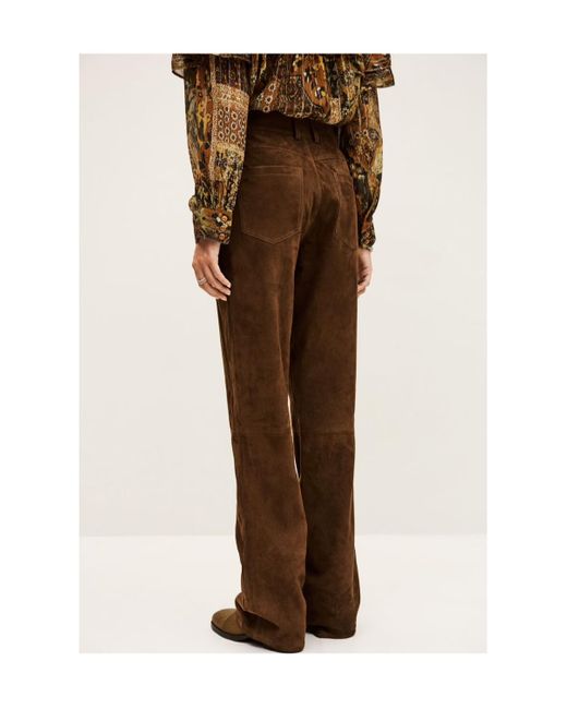 Ba&sh Brown Wide-Leg Casual Pants