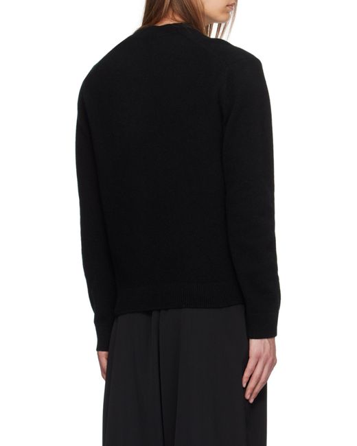Maison Kitsuné Black Maison Kitsuné Fox Head Patch Knitted Jumper for men