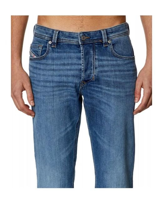 DIESEL Blue Larkee-Beex Mid-Rise Tapered Jeans for men