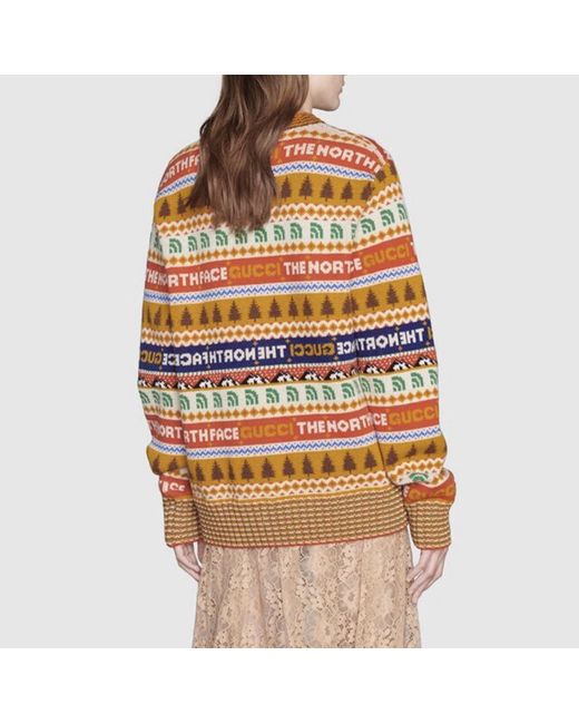 Gucci Multicolor The North Face X Wool Sweater