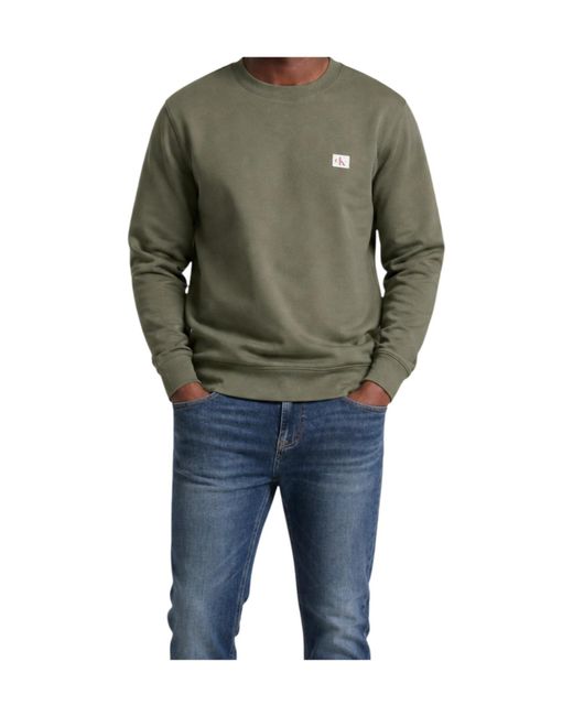Calvin Klein Green Crew Neck Sweatshirt for men