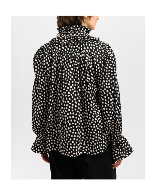 Chloé Black Polka Blouse Ld62