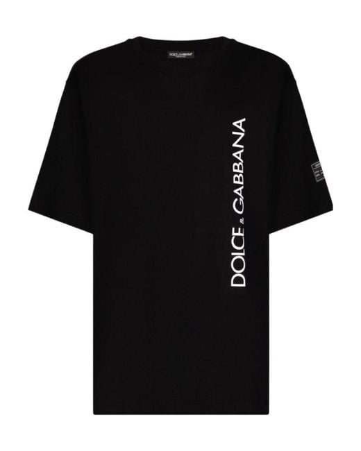 Dolce & Gabbana Black Oversized T-Shirt for men