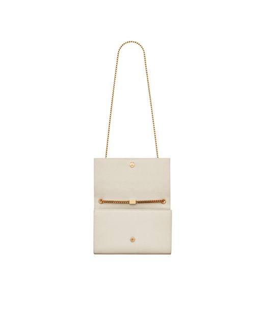Saint Laurent White Kate Medium Shoulder Bag