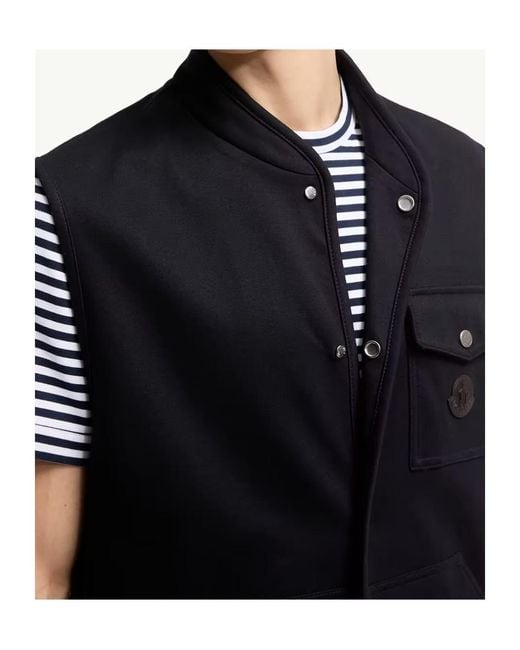 Moncler Blue Catoctin Logo Patch Gilet for men