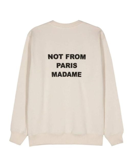 Drole de Monsieur White Long-Sleeved Sweater for men