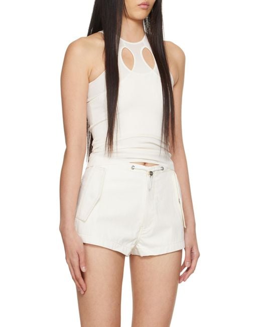 Dion Lee Red Mobius Loop Cut-Out Tank Top