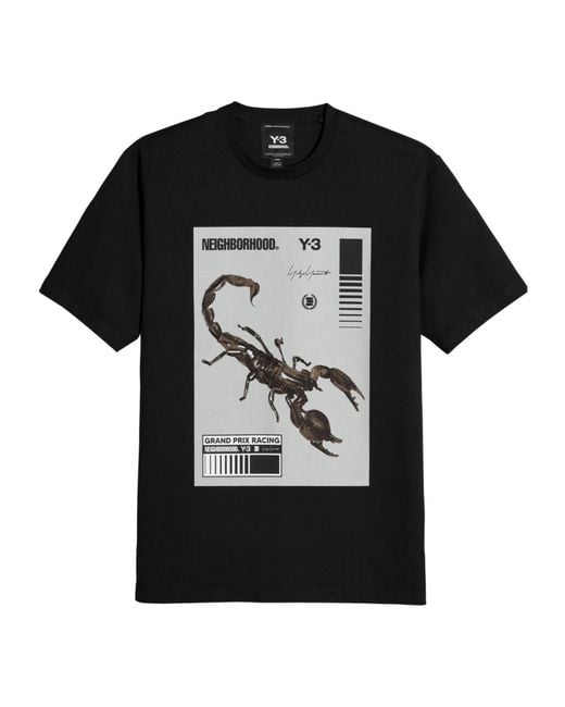 Y-3 Black Scorpion Graphic T-Shirt for men