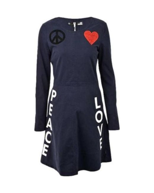 Moschino Blue Logo Dress