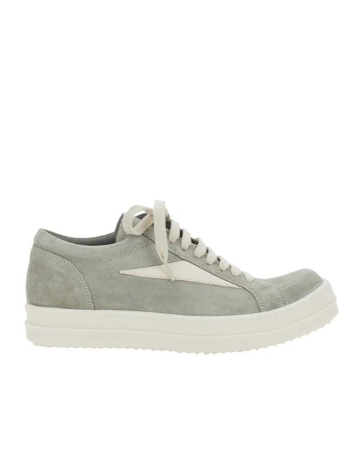 Rick Owens Gray Vintage Sneaks Low-Top Sneakers
