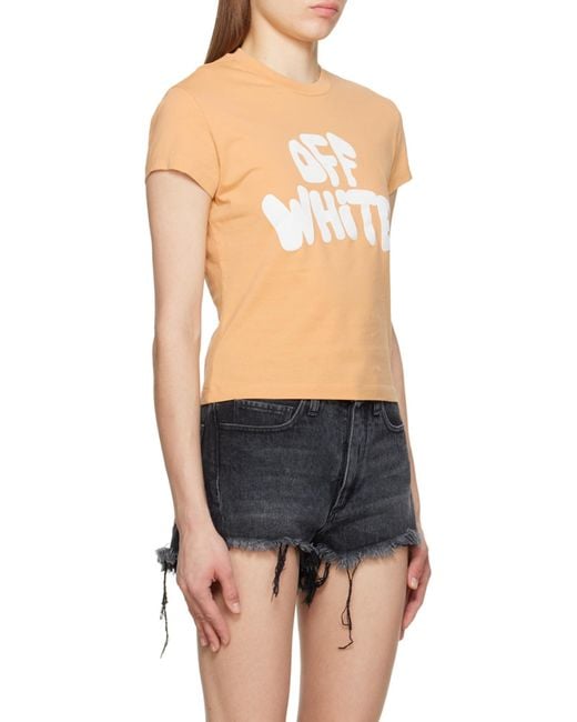 Off-White c/o Virgil Abloh Blue Logo-Print Short-Sleeve T-Shirt