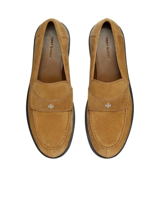 Tory Burch Brown Flat Loafers