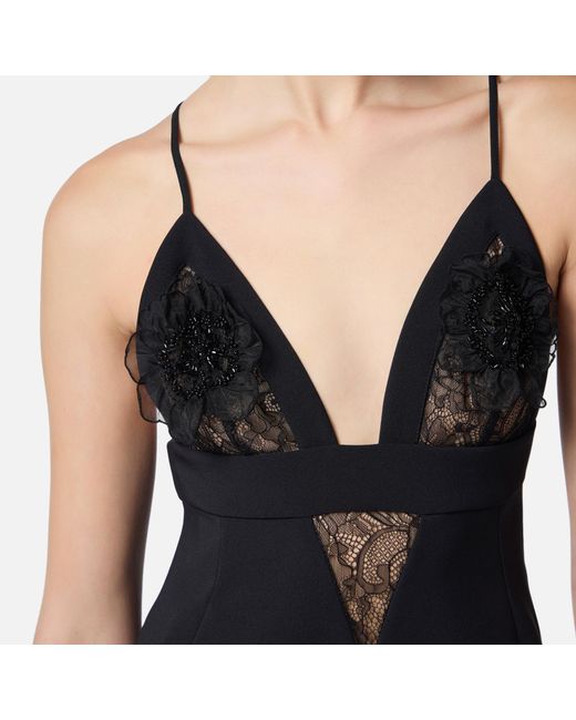 Elisabetta Franchi Black Short Dresses